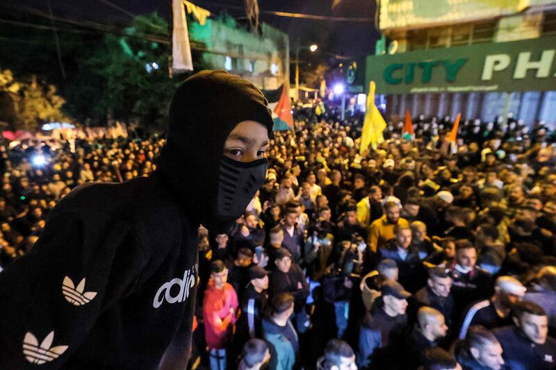 The funeral of a Palestinian teenager killed on March 10 by Israeli forces. AFP