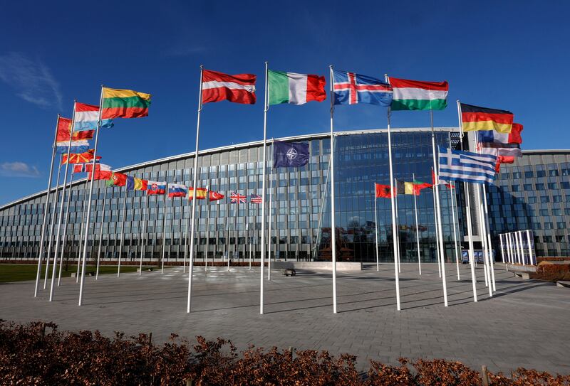 Nato headquarters in Brussels. Finland and Sweden are trying to join the alliance over Russia's war in Ukraine. Photo: AP