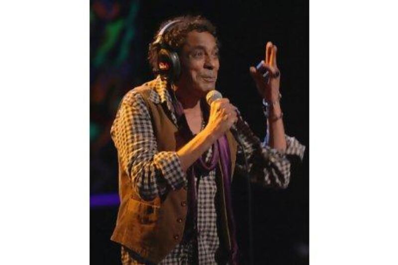 A handout photo of Egyptian renowned folk artist Mohammed Mounir in MBC1's "Coke Studio" (Courtesy: MBC)