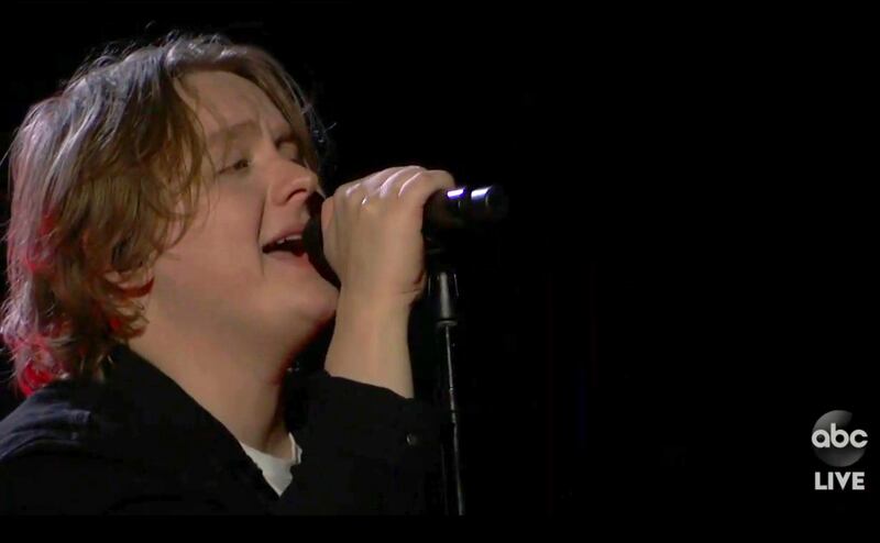 Lewis Capaldi performs 'Before You Go' during the American Music Awards at the Microsoft Theatre on November 22, 2020 in Los Angeles. AP