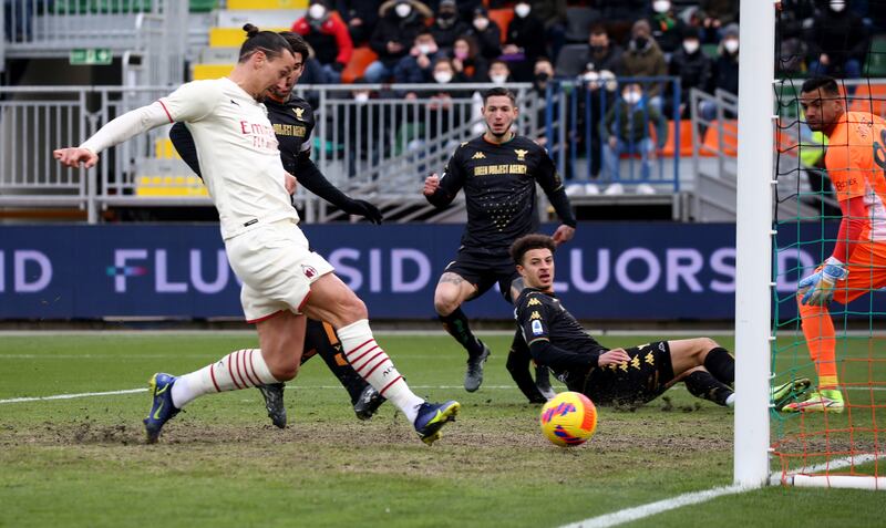 =11) Zlatan Ibrahiomvic (AC Milan) Eight goals in 14 games. Getty
