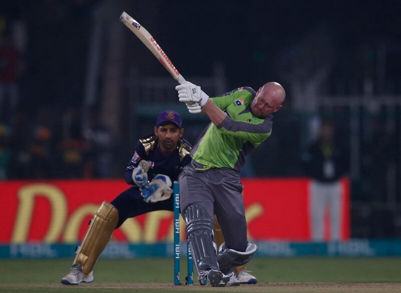 Ben Dunk plays a shot during the Pakistan Super League match between Lahore Qalandars and Quetta Gladiators. AP Photo