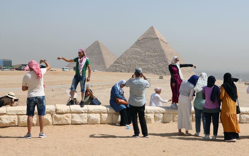 Egypt's tourism industry drew in $13 billion in 2021. EPA