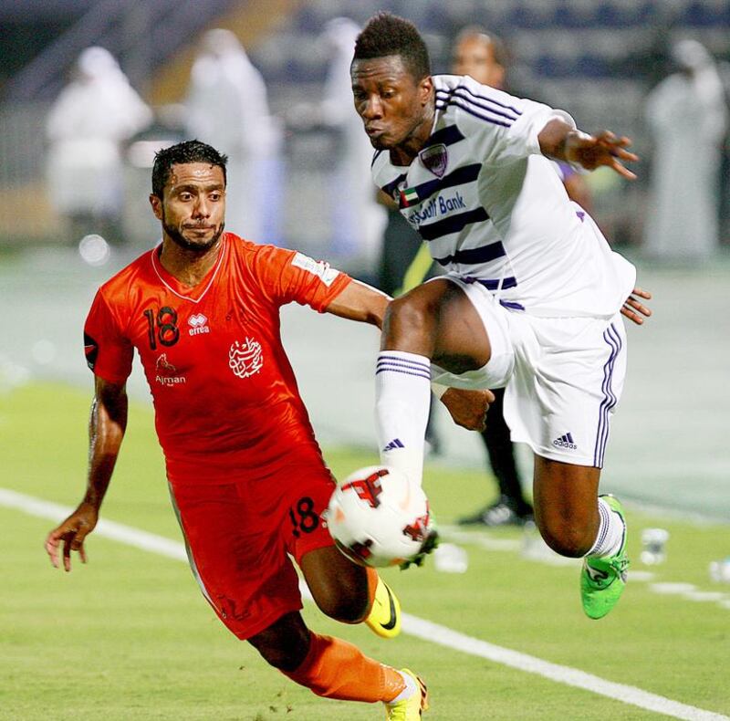 Asamoah Gyan has once again been a difference maker for Al Ain. (Satish Kumar / The National