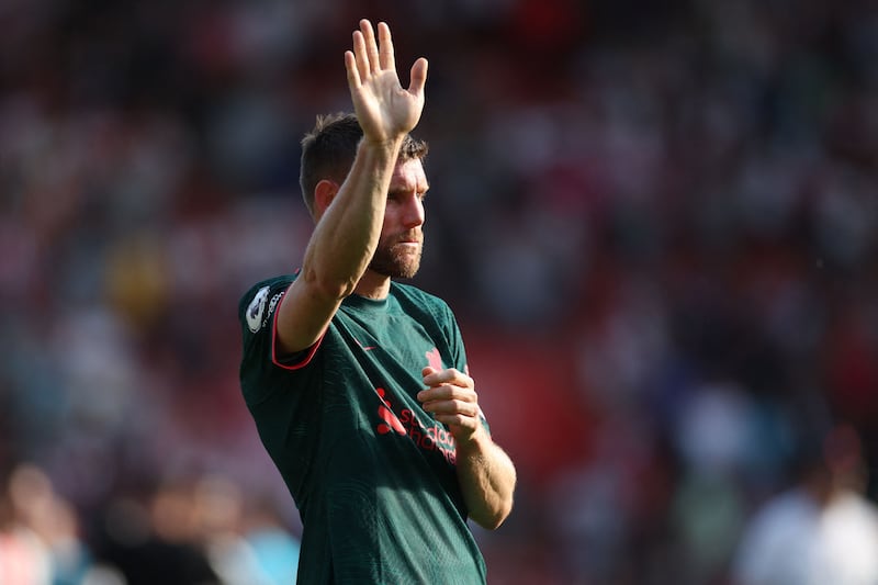 James Milner – 6. A strike from range almost saw him sign off his Liverpool career with a goal, though his left-footed effort was dragged just wide. Worked hard despite it being the last game of the season – standards he has set throughout his time playing for the Reds. AFP