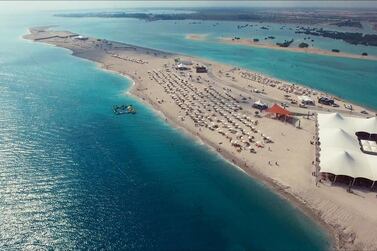 Sir Bani Yas Cruise Beach was opened on Thursday by Mohammed Al Mubarak, chairman of Abu Dhabi Tourism & Culture Authority. Courtesy Dubai Ports