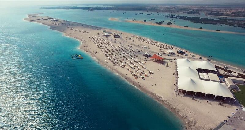 Sir Bani Yas Cruise Beach was opened on Thursday by Mohammed Al Mubarak, chairman of Abu Dhabi Tourism & Culture Authority. Courtesy Dubai Ports