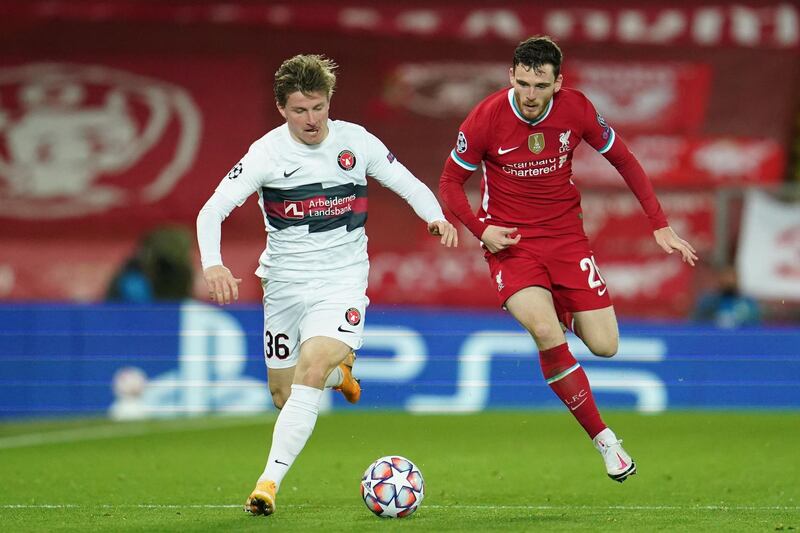 Andrew Robertson - 4: The Scot had a bad start when he allowed Anders Dreyer to run in behind the defence. Did not improve significantly. Worst performance for some time. AFP