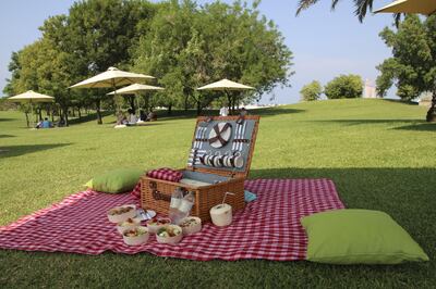 You can choose to upgrade your picnic at hotels that offer the service such as Emirates Palace. Courtesy Emirates Palace