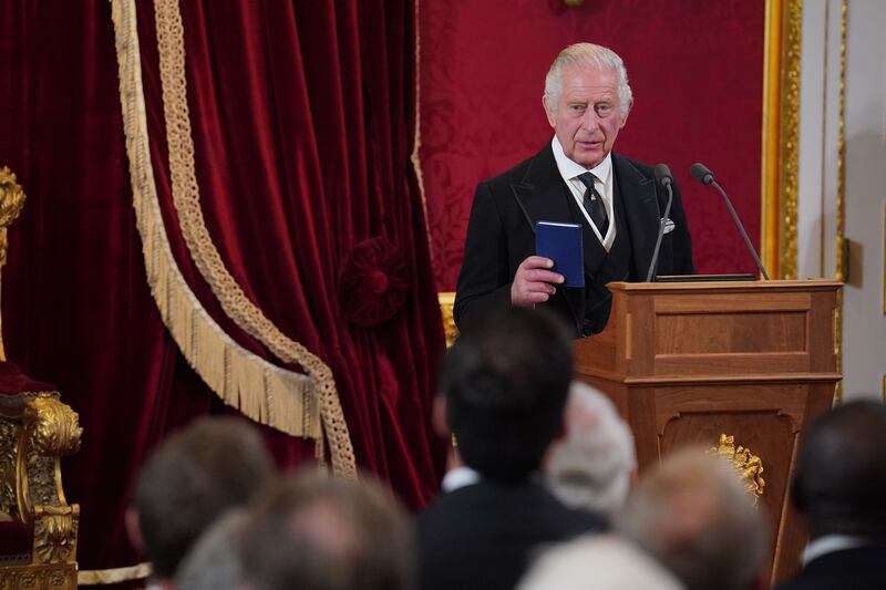 King Charles automatically became British monarch on the death of his mother, but the Accession Council, attended by privy councillors, confirmed his role on Saturday. PA