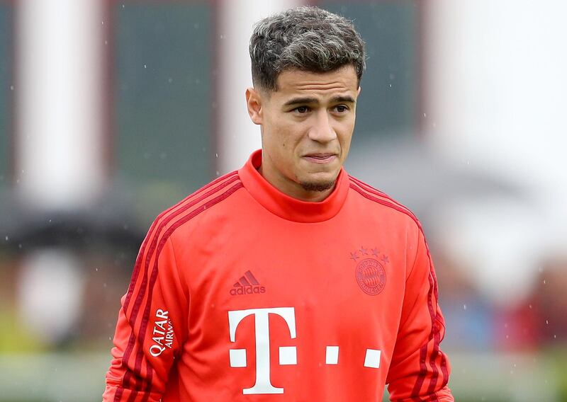 New Bayern Munich signing Philippe Coutinho is seen prior to a training session in Munich, Germany. Getty Images
