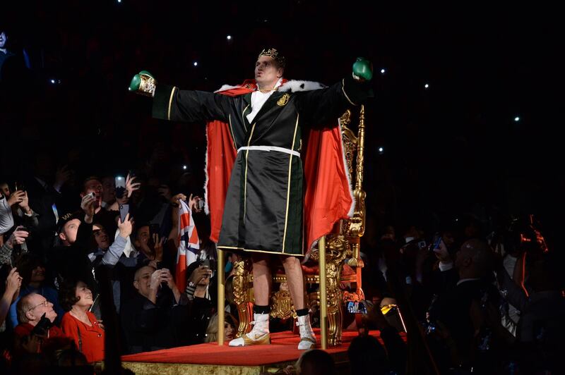 Tyson Fury meanwhile dressed as a more traditional English king. Joe Camporeale / USA TODAY Sports