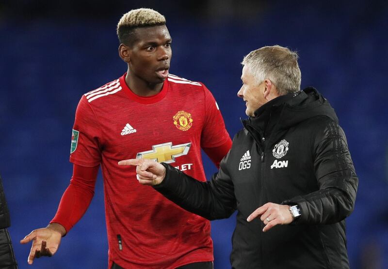 Paul Pogba - 7: Nice touches and combinations with Fernandes. His selection showed Solskjaer wanted to win game. Moved more forward in second half as United tried to make it 25 games since they failed to score a goal in an away game. That was soon fixed. Pogba’s playing well. Another who was booked. EPA