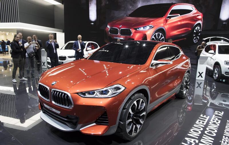 BMW X2 concept car on display at the Paris Motor Show. Ian Langsdon / EPA