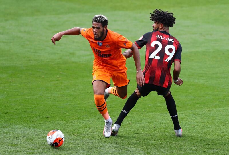 Joelinton - 7: Used predominantly down the left and played his part in an impressive Newcastle attacking performance. EPA