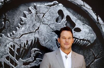 epa06755408 US actor and cast member Chris Pratt poses for photographers during the presentation of the movie 'Jurassic World: Fallen Kingdom' in Madrid, Spain, 22 May 2018. The movie opens in Spanish cinemas on 07 June.  EPA/Emilio Naranjo