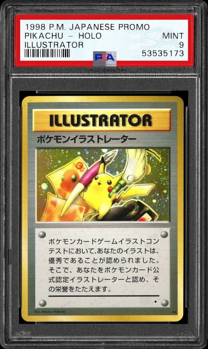 UAE collector Dubsy sold a rare PSA Grade 10 Pikachu Illustrator Pokemon card to American YouTube media star Logan Paul for a record $5.27 million in 2021. Photo: Professional Sports Authenticator
