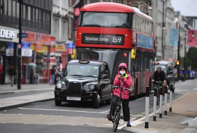 Transport Secretary Grant Shapps said cyclists should have to abide by speed limits just as drivers do. EPA
