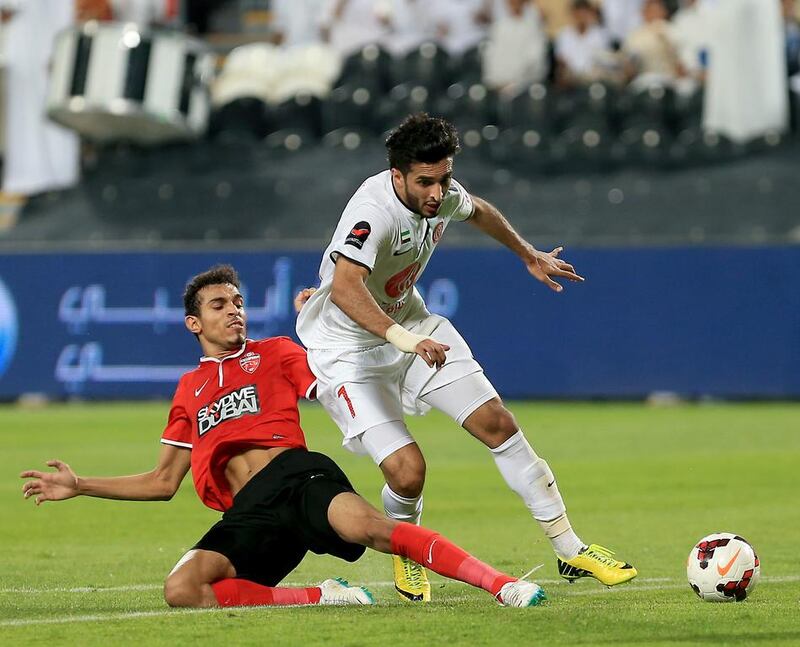 STRIKER - ALI MABKHOUT (Al Jazira): There was a time when the league was dominated by foreign strikers and the national team were often forced to use midfield players in attack, but now the UAE have the lethal pair of Mabkhout and Ahmed Khalil. The Jazira sharpshooter is as good as any foreign striker plying his trade in the country, with speed being his greatest asset. No defence is quick enough for him and he has scored some breath-taking goals this season.. Ravindranath K / The National
