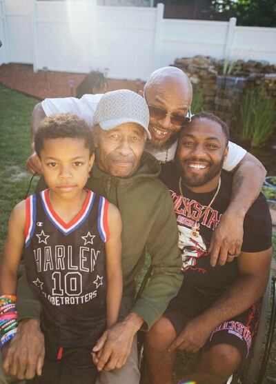 From left, Leon Ford’s son LJ, his grandfather Big Leon, his father Leon; and Ford himself. Photo: Leon Ford
