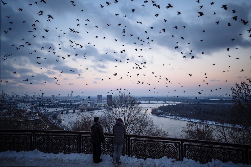 Kyiv on a bleak winter’s day, with temperatures dipping below zero and the Ukrainian capital under repeated Russian attacks. AFP