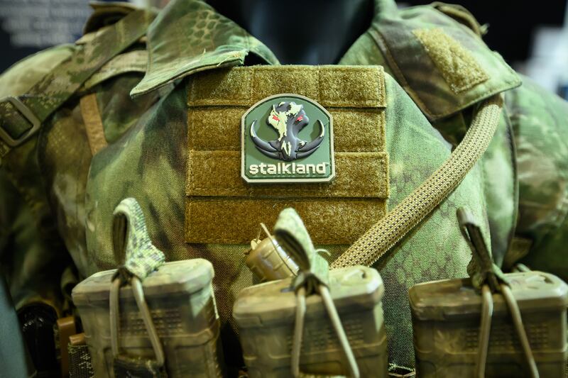 The Stalkland logo on the new camouflage pattern the company is planning to bring to market. Getty Images