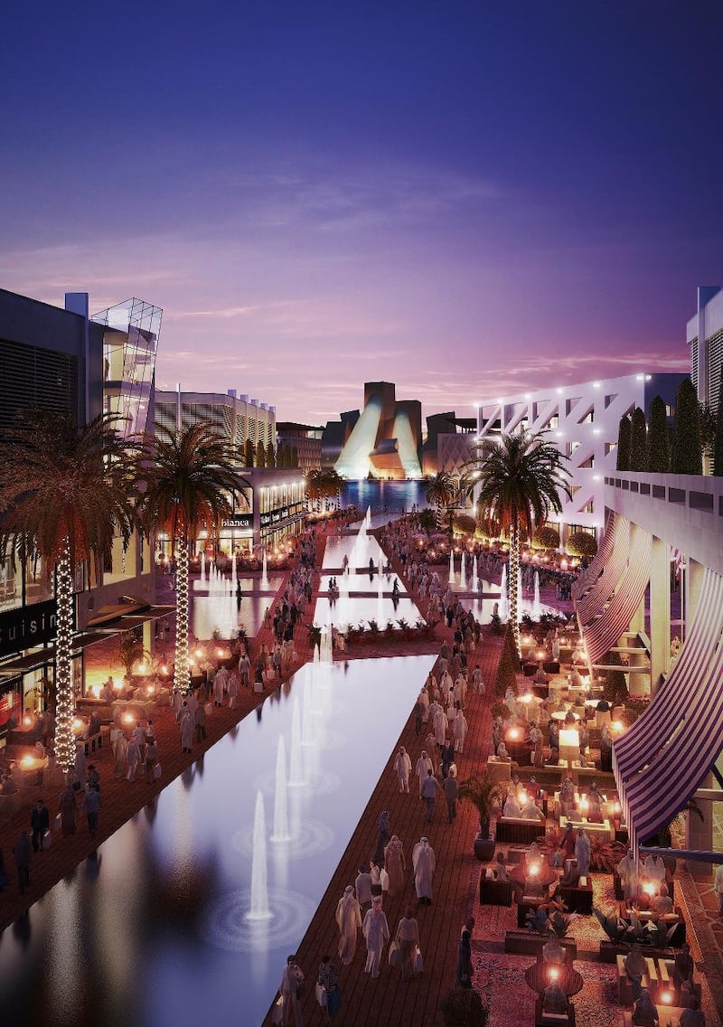 The District mall on Saadiyat Island will link flagship museum projects such as the Guggenheim. Photo courtesy of TDIC.