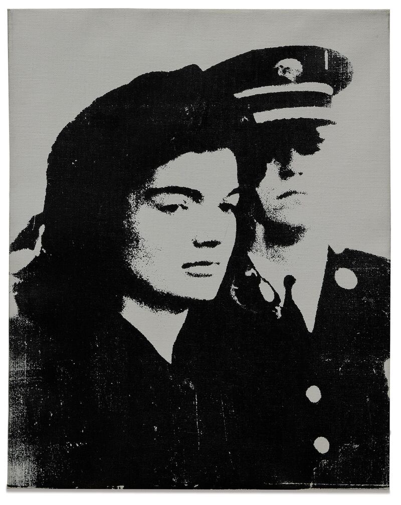 'Jackie' by Andy Warhol, which sold for $1.1 million. Courtesy Sotheby's