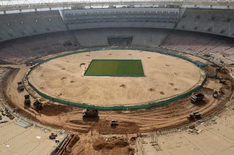 The new cricket stadium in Motera will have three different types of practice pitches. AFP