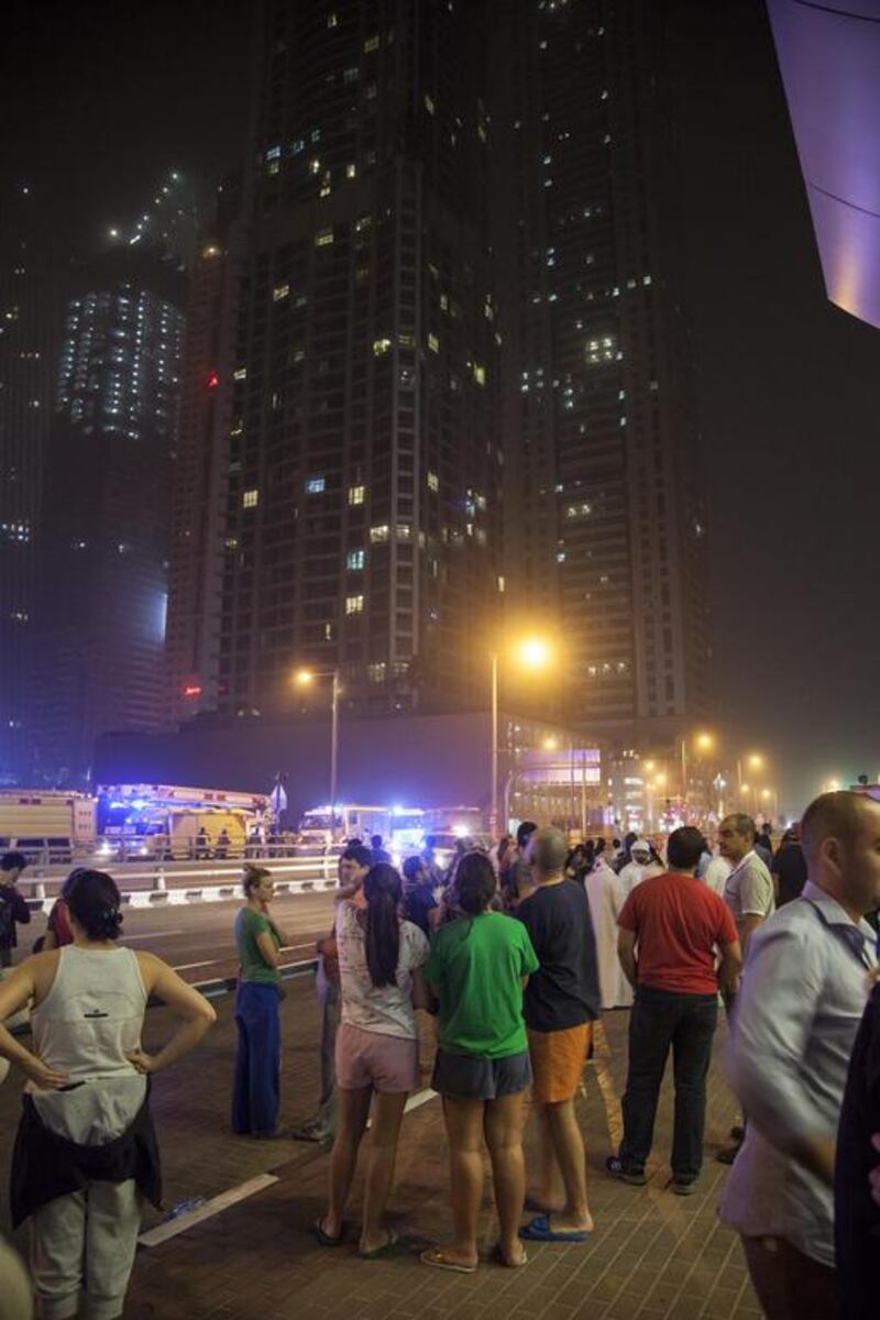 The Dubai Civil Defence said the fire erupted in one of the apartments on the 51st floor and spread up until the 79th floor. Antonie Robertson / The National
