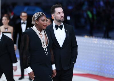 Serena William and Alexis Ohanian at the Met Gala. EPA