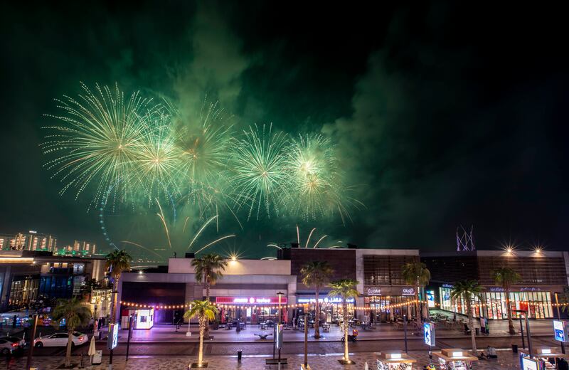 The Dubai display got under way at 8:30pm on Friday. Ruel Pableo for The National

