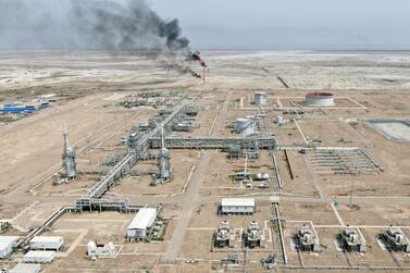 Iraq's Majnoon oilfield near Basra. Baghdad plans to export its crude to markets in America, Asia, and Europe. Reuters