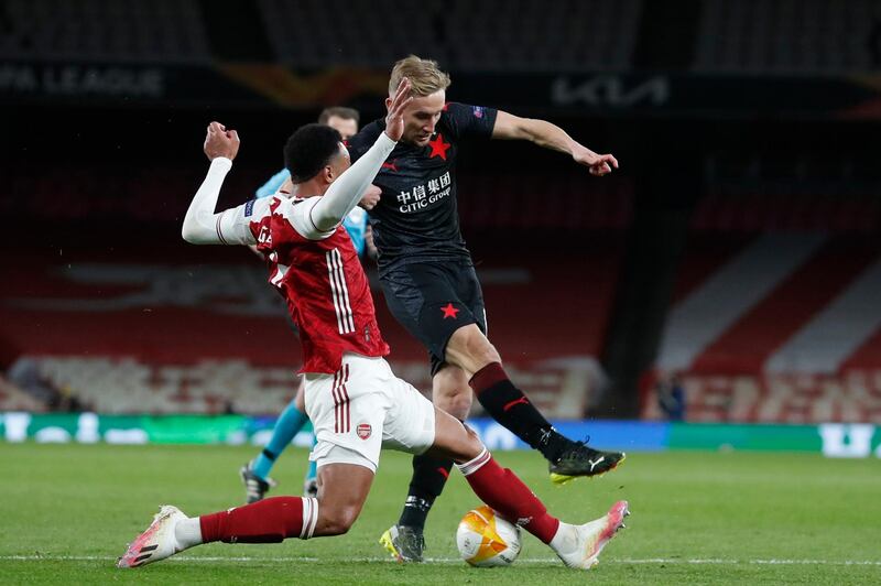 Jan Kuchta (Sima, 69) 6 - Provided a different threat for Slavia Prague with the target man looking to win flick-ons and create mayhem in the box but rarely got the better of Arsenal's defence. PA