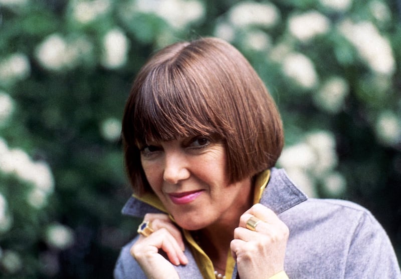 Quant, pictured in 1970, was known for her sleek bob haircut. AP 