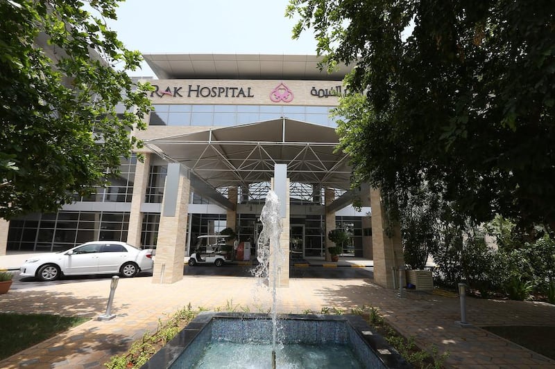 RAK Hospital, which has a hair salon and spa, started treating patients from abroad for a range of complex issues, from neurosurgery to cancer and cardiac surgeries, five years ago. Pawan Singh / The National