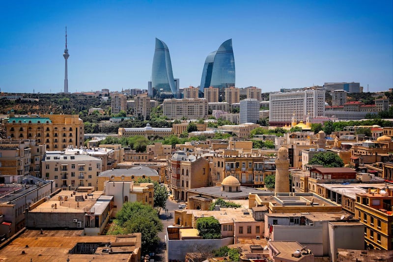 Azerbaijan's distinct Flame Towers are seen here looming over the beautiful walled Old City (Icheri Sheher). The medieval part of town dates back to the 1100s: make sure to visit its caravanserai (the bed and breakfasts of the 1500s); see the 29 metre stone Maiden's Tower and have a pumpkin gutab (pancake) at Manqal. Photo / Getty Images