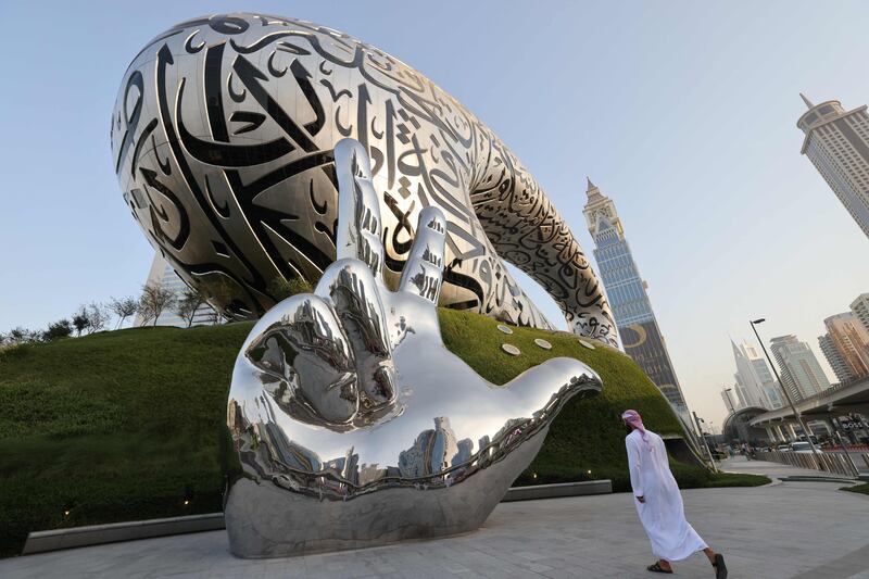 The Museum of the Future in Dubai. The tourism sector, a key component of the emirate's economy, has made a strong rebound from the coronavirus-induced slowdown. AFP
