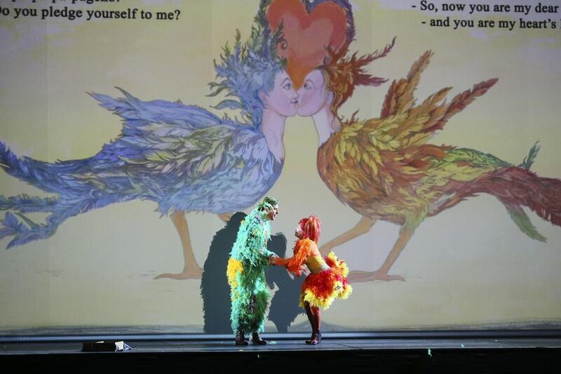 Dress rehearsal of Mozart's Magic Flute at Emirates Palace. Sarah Dea / The National

