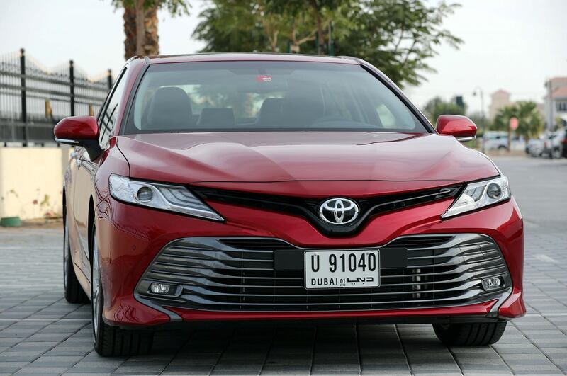 Dubai, United Arab Emirates - January 29th, 2018: Toyota Camry for Road Test. Monday, January 19th, 2018 at The St. Regis Dubai Al Habtoor Polo Resort & Club, Dubai. Chris Whiteoak / The National