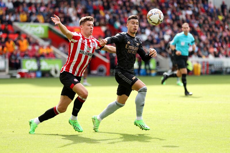 Aaron Hickey 6: Kept busy by Tierney and Martinelli down his right flank and given little opportunity to push forward. Getty