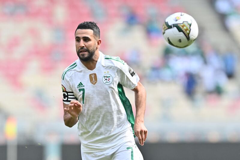 Algeria's Riyad Mahrez during the Group E Africa Cup of Nations draw with Sierra Leone at Stade de Japoma in Douala, Cameroon, on Monday, January 11. AFP