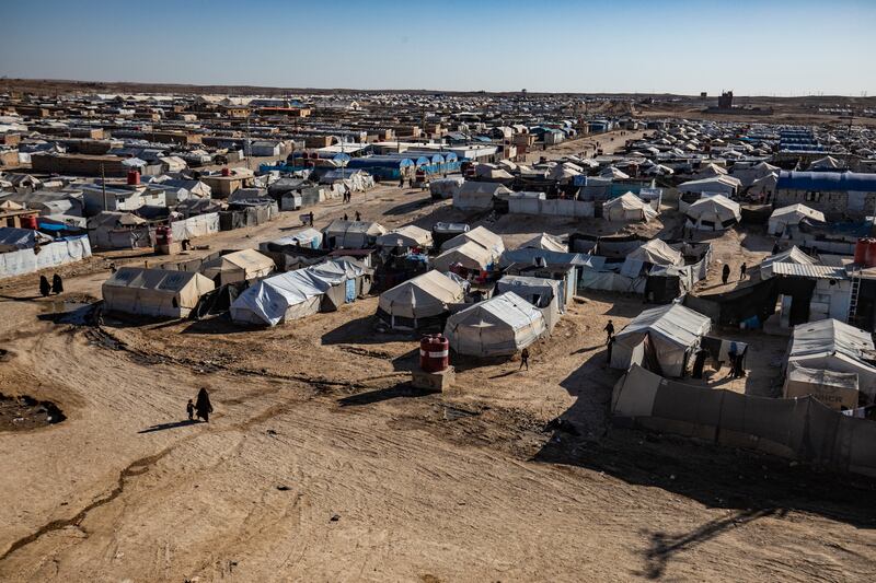 The population of the Kurdish-run Al Hol camp in north-east Syria has dropped to about 50,000 from a peak of about 73,000 several years ago. AFP