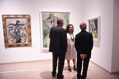 Zeina Arida during the opening of the Pablo Picasso show at Sursock Museum in September 2019. Zeina Arida