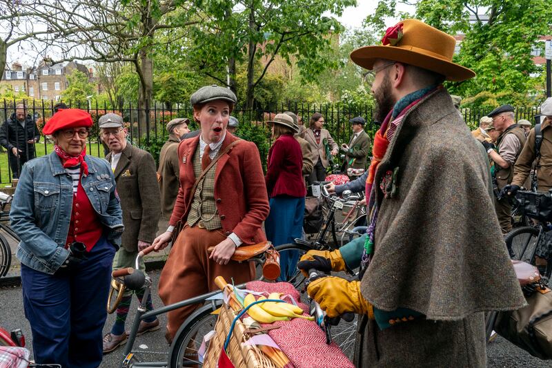 Organisers of the annual Tweed Run cycling event in London say the event started in 2008 with a small group of friends. PA