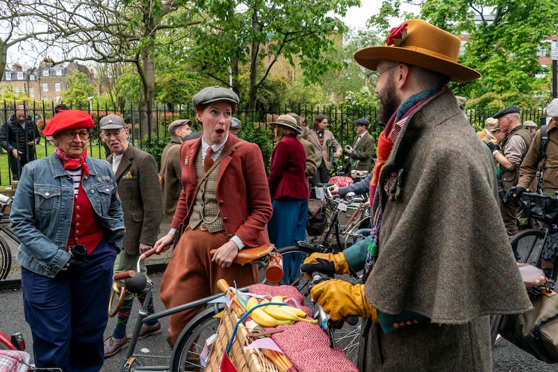 Organisers of the annual Tweed Run cycling event in London say the event started in 2008 with a small group of friends. PA