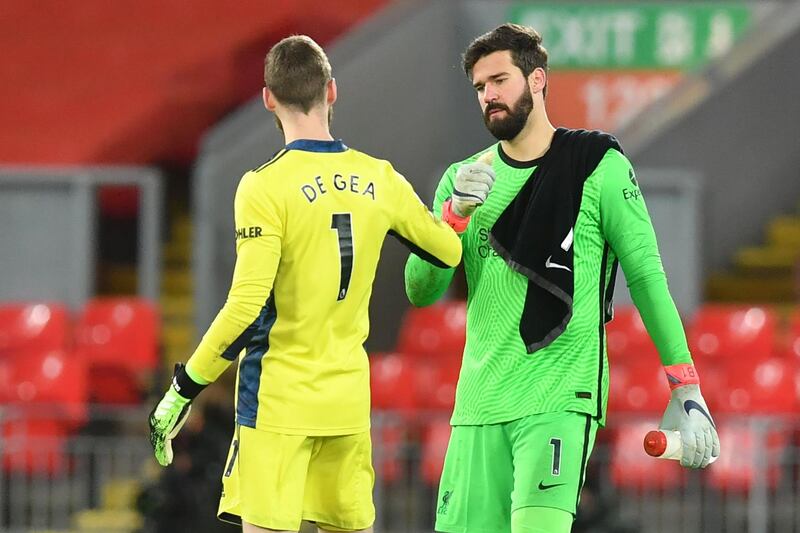 Goalkeeper: Alisson (Liverpool) – Two terrific saves denied Bruno Fernandes and Paul Pogba to secure a stalemate and extend Liverpool’s long unbeaten home record. AFP