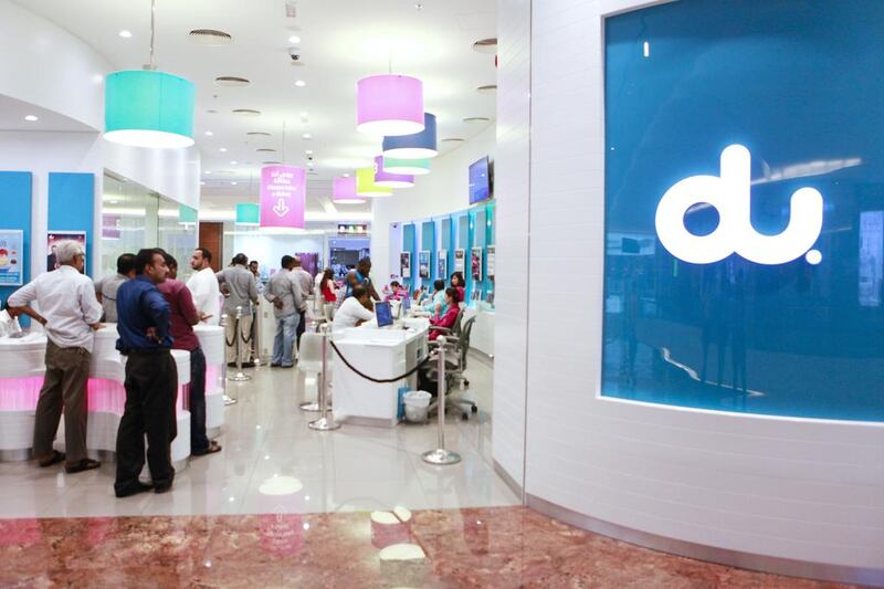 Du’s shares closed 3.85 per cent higher on Sunday at Dh5.40, its highest level since July. Sarah Dea/The National