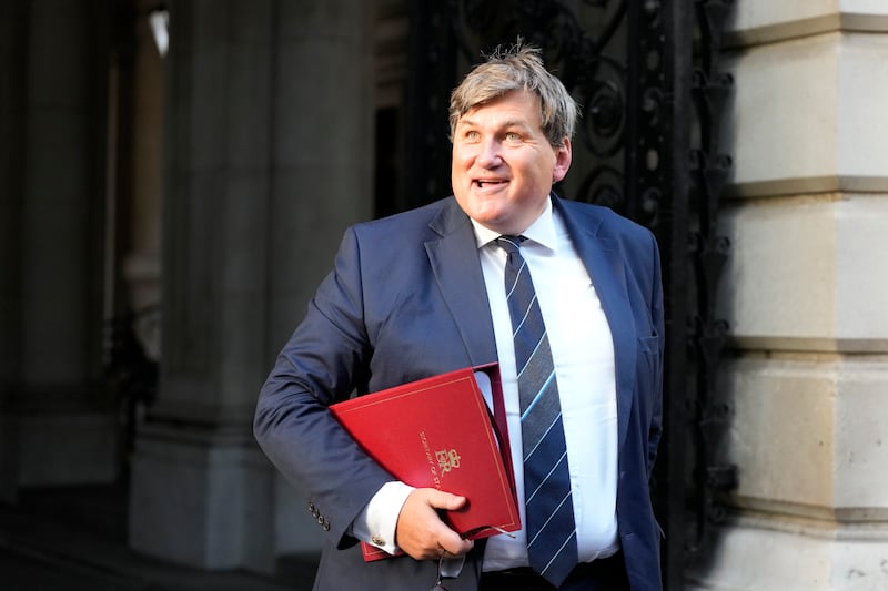 Education Secretary Kit Malthouse arrives for the new Cabinet meeting. AP