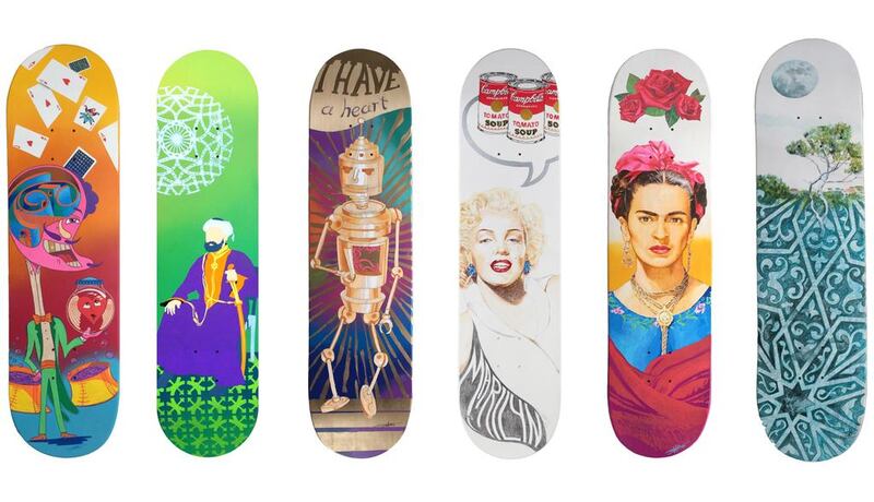 Skateboard designs by arist Fotis Gerakis.